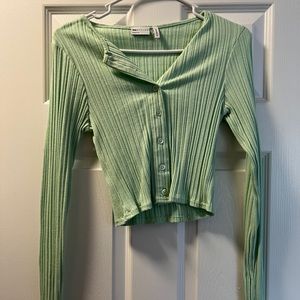 ASOS Design Button Ribbed Sweater Shirt